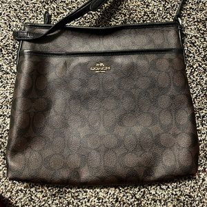 Dark brown and black Coach Crossbody